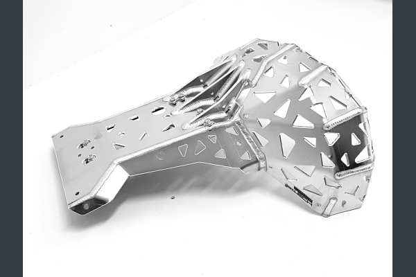 Skid plate with exhaust pipe guard for KTM, Husaberg, Husqvarna 2007-2016.